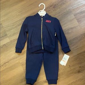2Ttoddler girl Juicy Couture track suit set NWT